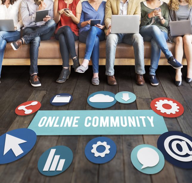 Online Community Networking Technology Concept